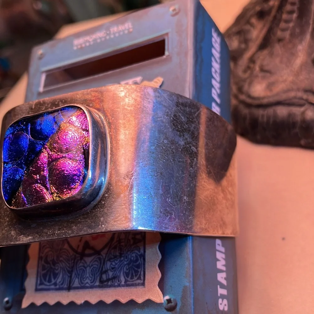 Colorful Dichroic 925 Silver Bracelet